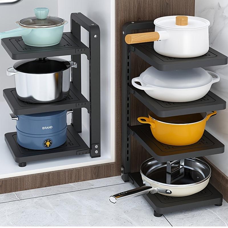 Under Sink Storage Shelf Pots And Pans Organizer - Countertop Storage Shelf