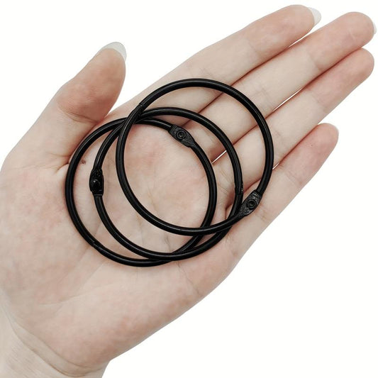 24pcs Metal Shower Curtain Hook Ring Anti Rust Sliding Circular Shower Rod Snap
