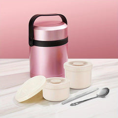 Stainless Steel Insulated Lunch Box for Adults - Keep Food Fresh for 24 Hours