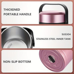 Stainless Steel Insulated Lunch Box for Adults - Keep Food Fresh for 24 Hours