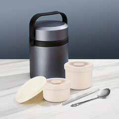 Stainless Steel Insulated Lunch Box for Adults - Keep Food Fresh for 24 Hours