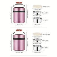 Stainless Steel Insulated Lunch Box for Adults - Keep Food Fresh for 24 Hours