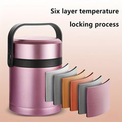 Stainless Steel Insulated Lunch Box for Adults - Keep Food Fresh for 24 Hours
