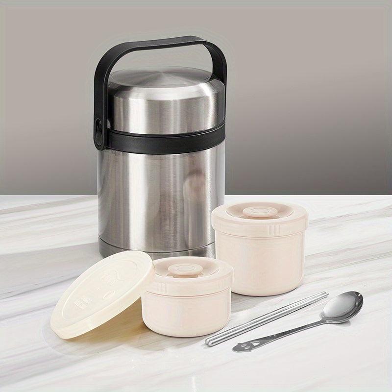 Stainless Steel Insulated Lunch Box for Adults - Keep Food Fresh for 24 Hours