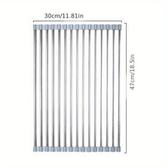 Foldable Kitchen Sink Drain Rack - Vegetable Fruit Dishwashing Rack