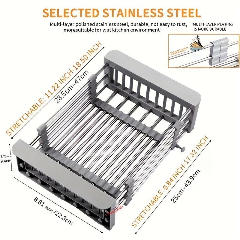 Stainless Steel Retractable Sink Drain Basket