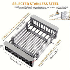 Stainless Steel Retractable Sink Drain Basket