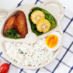 Children's Divided Grid Plate Set with Spoon and Fork