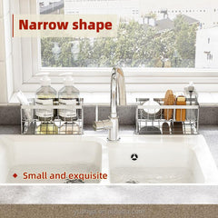 Stainless Steel Sink Caddy Kitchen Sponge Holder Faucet Sponge Holder