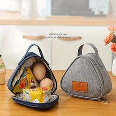 Triangle Insulated Rice Ball Bag Leakproof Lunch Box