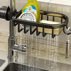 Kitchen Faucet Rack Sponge Drain Basket Toilet Storage