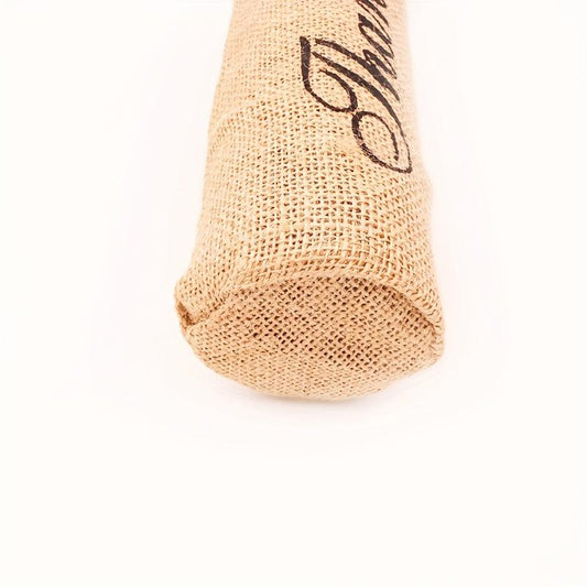 Retro Burlap Wine Packaging Bag with Drawstring Pocket