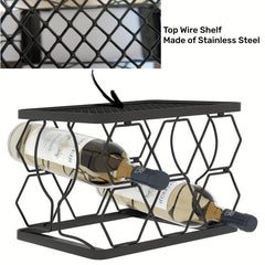 Stackable Countertop Wine Rack Metal 6 Bottle 8 Bottle Wine Holder