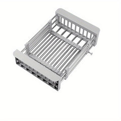 Adjustable Dish Drainer Sink Collapsible Over the Sink Strainer Basket
