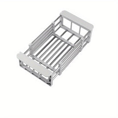 Adjustable Dish Drainer Sink Collapsible Over the Sink Strainer Basket