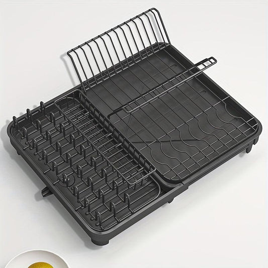 Metal Dish Drying Rack with Cutlery Holder