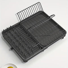 Metal Dish Drying Rack with Cutlery Holder