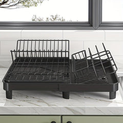 Metal Dish Drying Rack with Cutlery Holder
