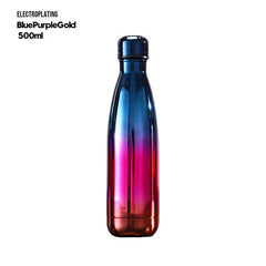 Colorful Gradient Double Layer Insulation Cup Portable Thermal Water Bottle