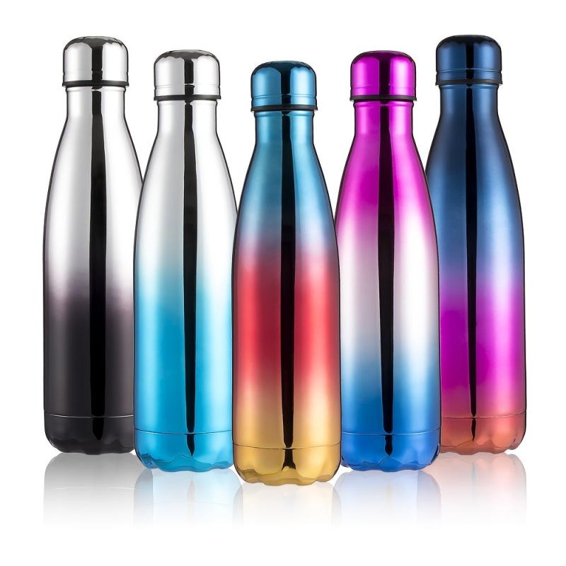 Colorful Gradient Double Layer Insulation Cup Portable Thermal Water Bottle
