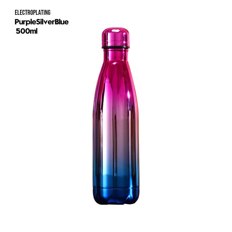 Colorful Gradient Double Layer Insulation Cup Portable Thermal Water Bottle