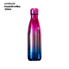 Colorful Gradient Double Layer Insulation Cup Portable Thermal Water Bottle