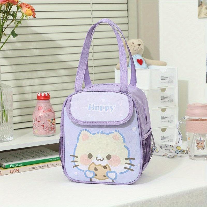 Bunny Printed Insulated Lunch Bag - Reusable Aluminum Foil Lunch Box