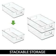 Plastic Storage Bin for Kitchen Pantry Fridge Freezer Food