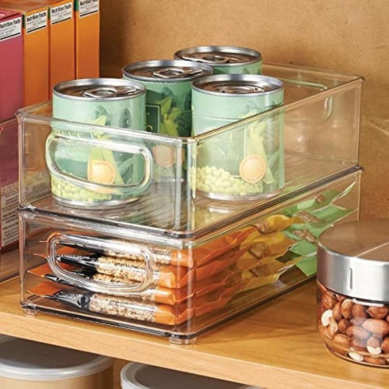 Plastic Storage Bin for Kitchen Pantry Fridge Freezer Food