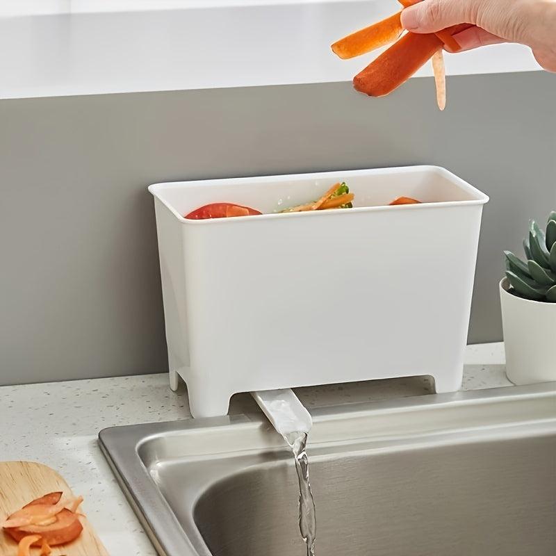 Drainable Trash Can Sink Filter Shelf Basket Kitchen Storage Bucket