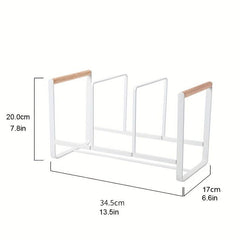 3 Grid Dish Rack for Drying Plates on Countertop or Shelf