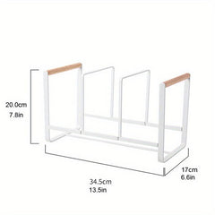 3 Grid Dish Rack for Drying Plates on Countertop or Shelf
