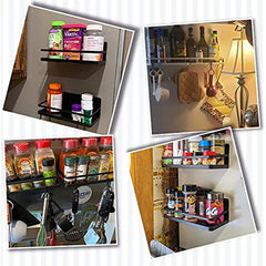 Magnetic Spice Rack For Refrigerator Extra Thick Metal & Magnets