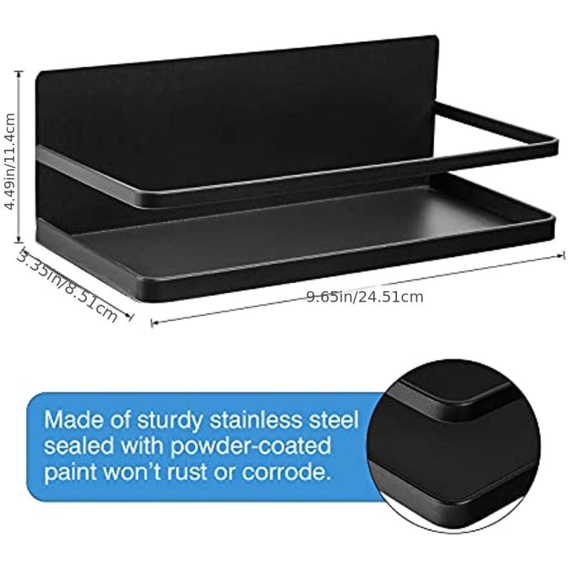 Magnetic Spice Rack For Refrigerator Extra Thick Metal & Magnets