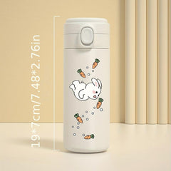 Rabbit Vacuum Flask Bouncing Lid 350ml Thermal Bottle Stainless Steel