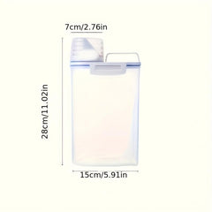 Portable Rice Bucket Measuring Cup Kitchen Storage Box Grain Storage