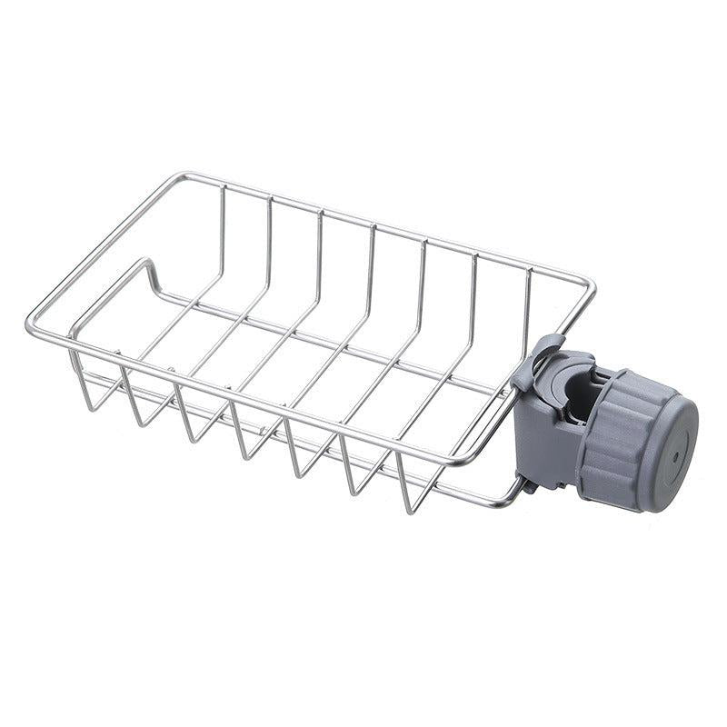 Kitchen Faucet Stainless Steel Rack Faucet Storage Sponge Holder Sink Caddy