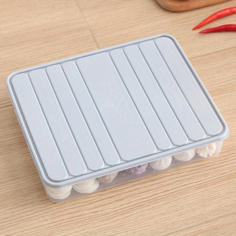 1pc Freezer Food Container Bins With Lid Stackable Non Stick Dumplings Box
