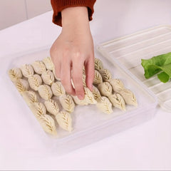 1pc Freezer Food Container Bins With Lid Stackable Non Stick Dumplings Box