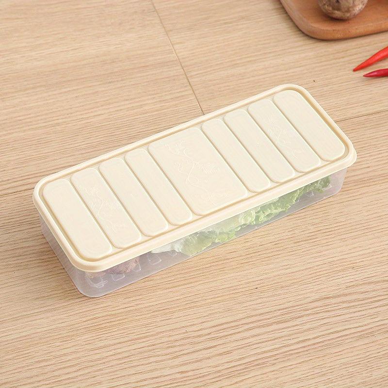 1pc Freezer Food Container Bins With Lid Stackable Non Stick Dumplings Box