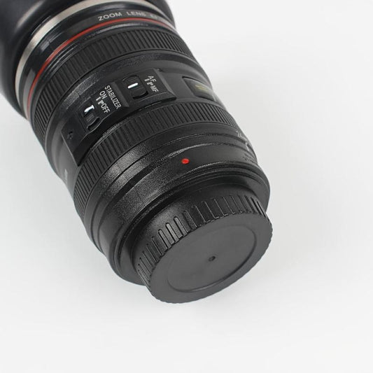 Camera Lens Coffee Mug Stainless Steel Double Walled 400ml 13 5oz
