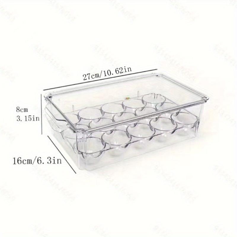 Clear Plastic Egg Holder for Fridge with 15 24 Grids Large Capacity Storage