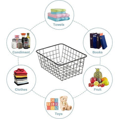3pcs Iron Art Storage Basket Kitchen Fruit Vegetable And Spice Bottle Storage