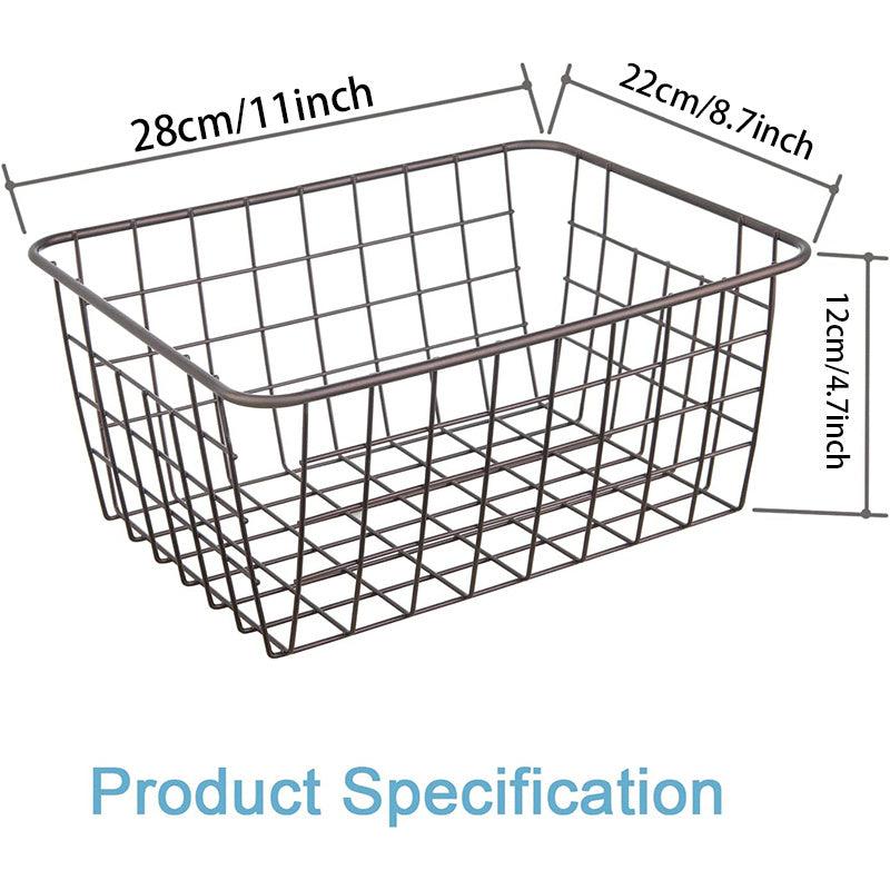 3pcs Iron Art Storage Basket Kitchen Fruit Vegetable And Spice Bottle Storage