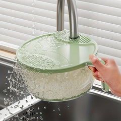 Fruit & Vegetable Washing Bowl, Kitchen Sink Drainer Basket