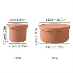 1pc Silicone Food Storage Container Bowl With Lid Unbreakable BPA Airtight