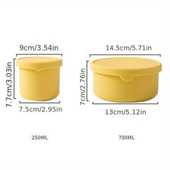 1pc Silicone Food Storage Container Bowl With Lid Unbreakable BPA Airtight