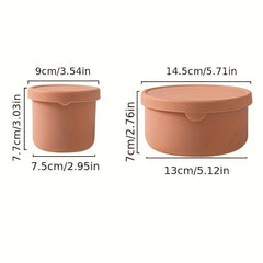 1pc Silicone Food Storage Container Bowl With Lid Unbreakable BPA Airtight