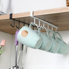 2pcs Iron Non-marking Hook Shelf Carbon Steel Storage Rack