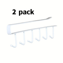 2pcs Iron Non-marking Hook Shelf Carbon Steel Storage Rack